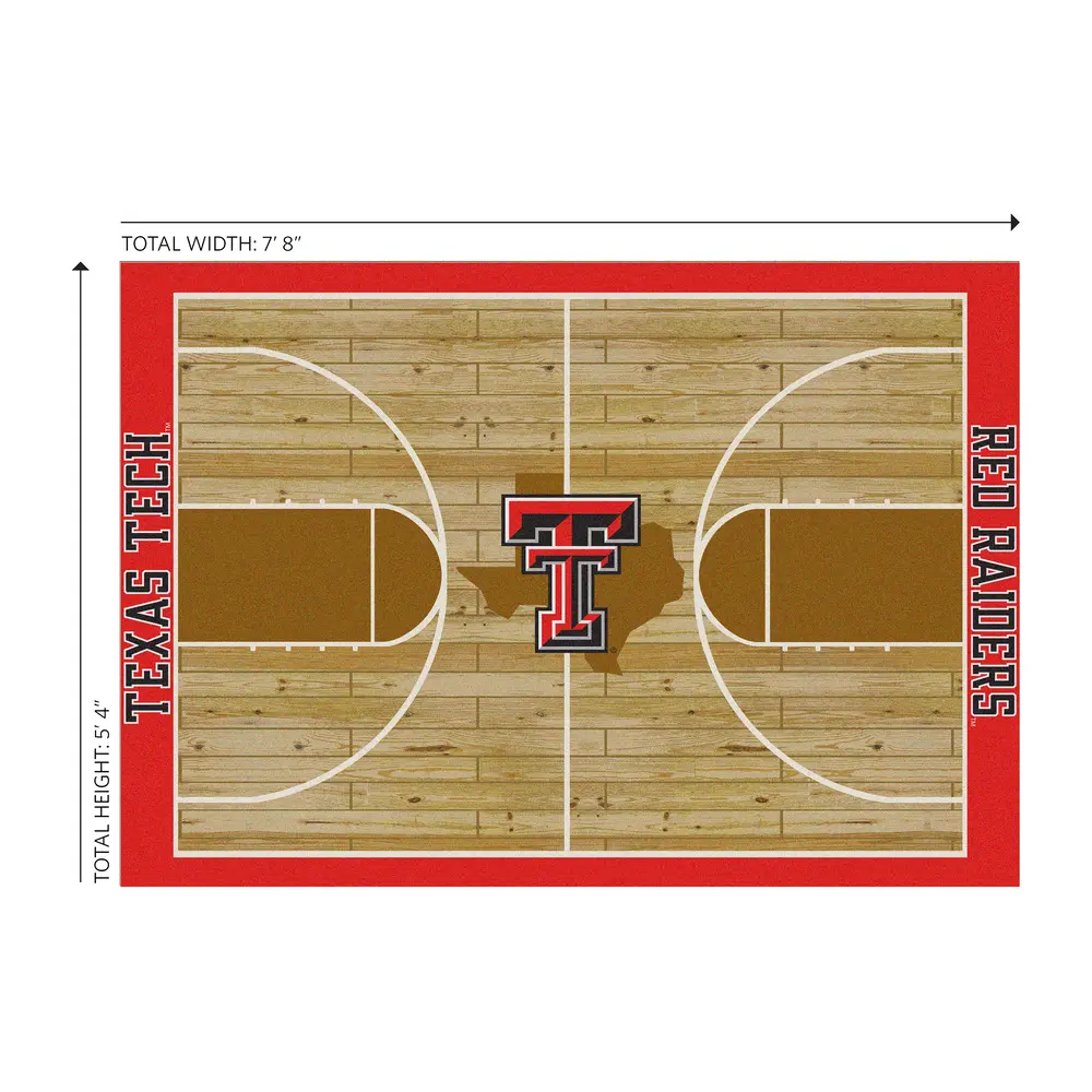 Texas Tech University  6x8 Courtside Rug
