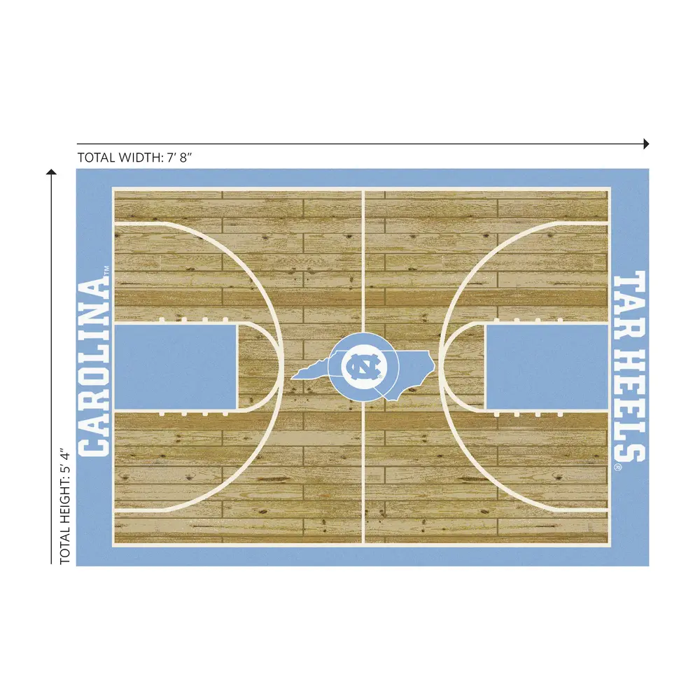 University of North Carolina 6x8 Courtside Rug