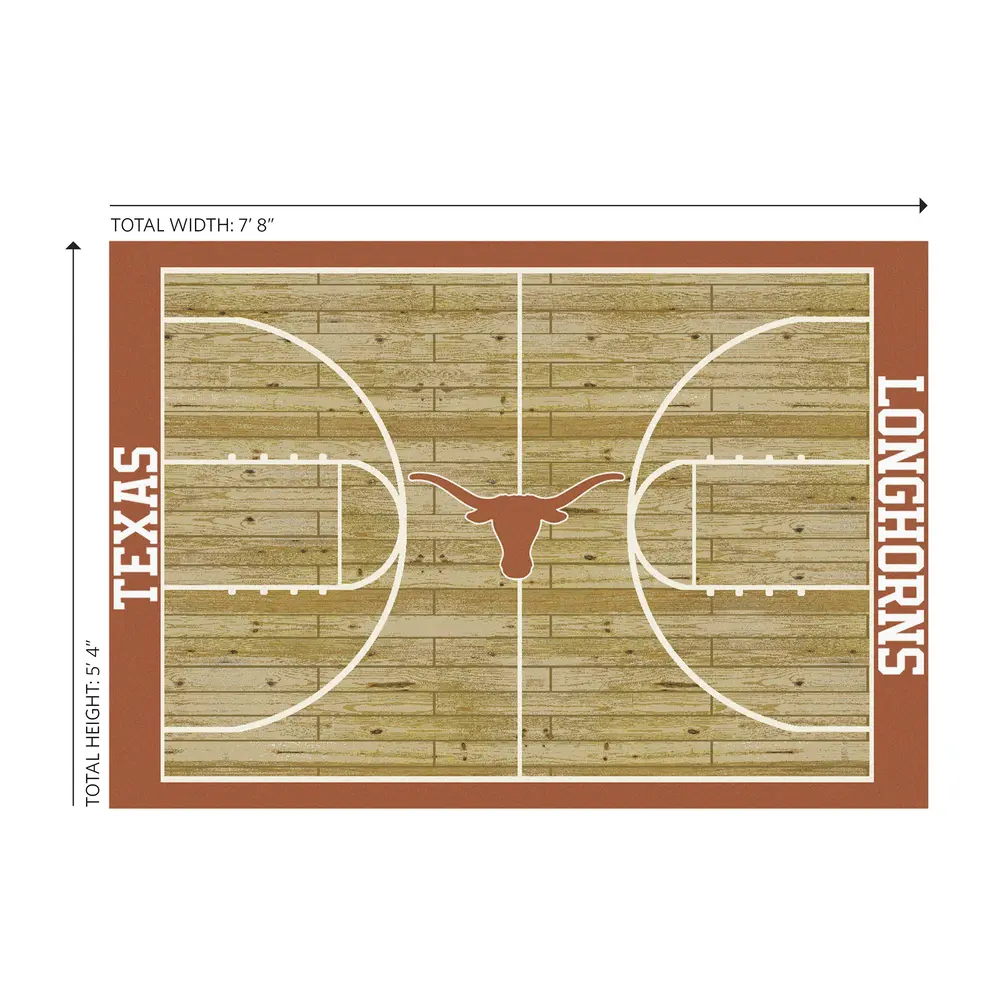 University of Texas 6x8 Courtside Rug