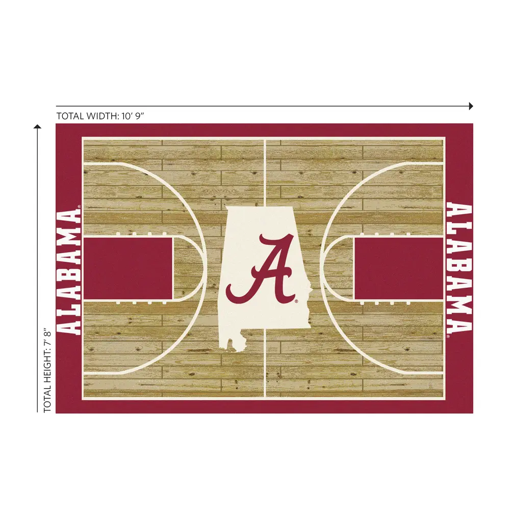 University Of Alabama 8x11 Courtside Rug