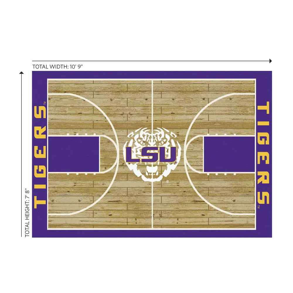 Louisiana State University 8x11 Courtside Rug