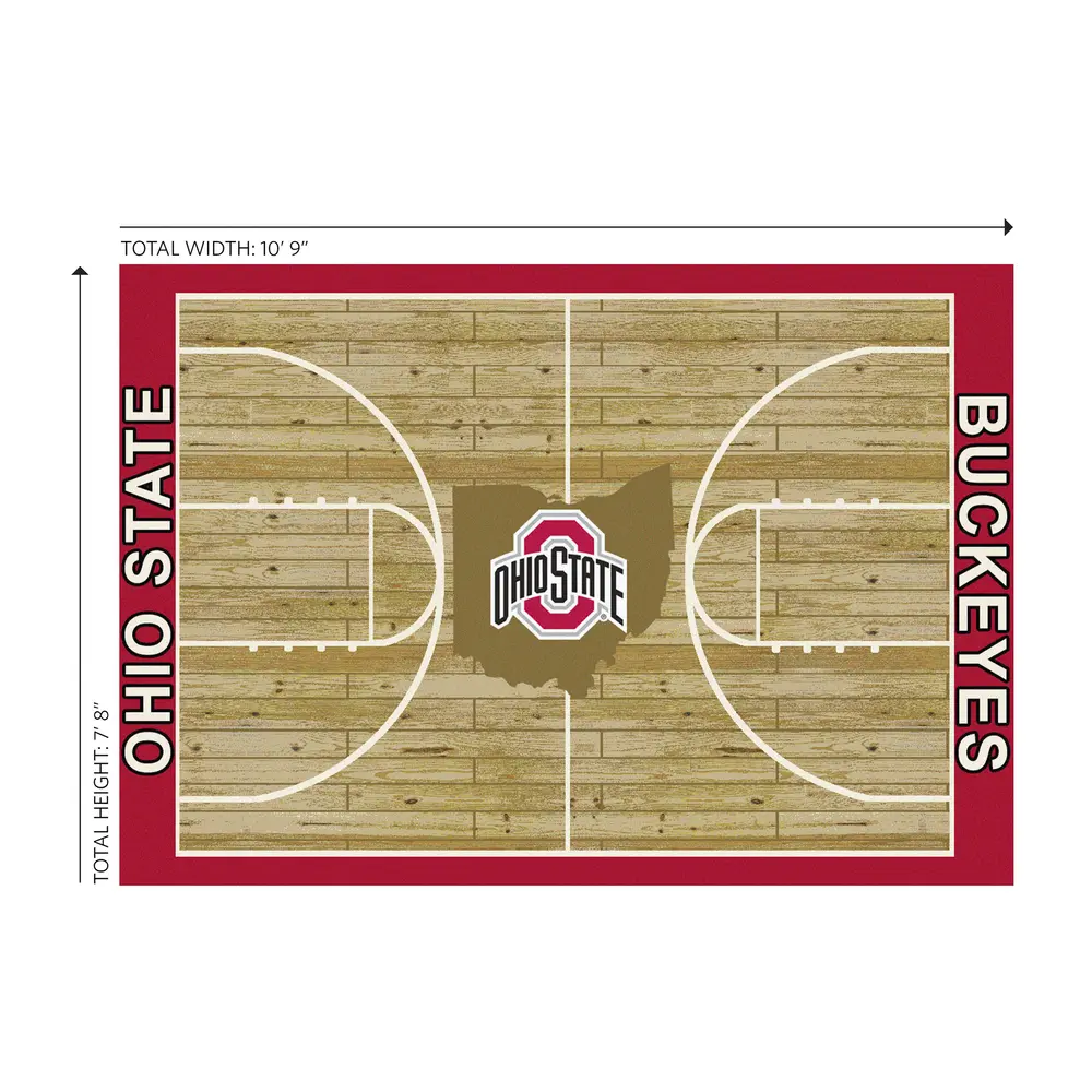 Ohio State 8x11 Courtside Rug