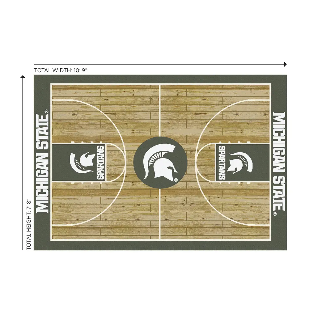 Michigan State 8x11 Courtside Rug