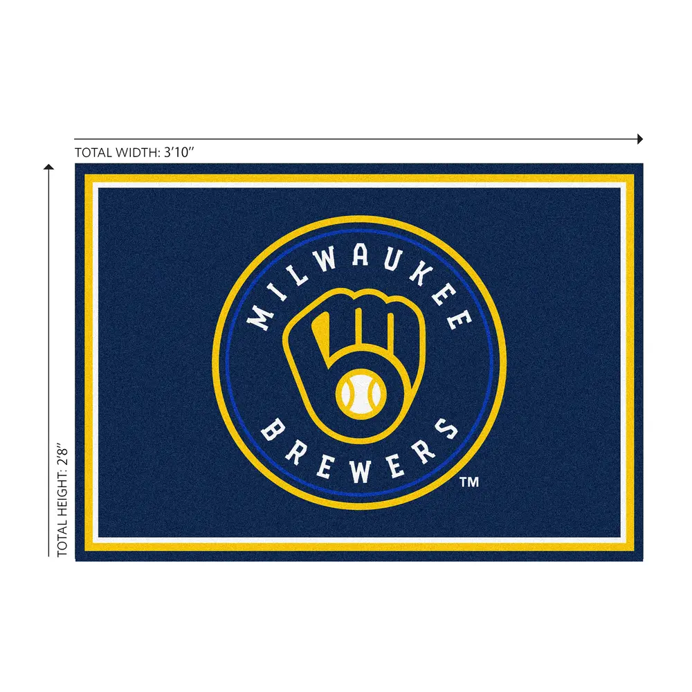 Milwaukee Brewers 3x4  Area  Rug