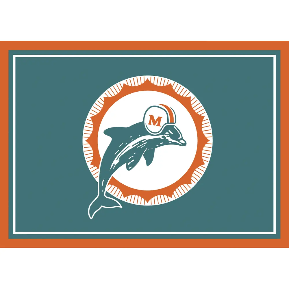 Vintage Miami Dolphins 4x6 Spirit Rug