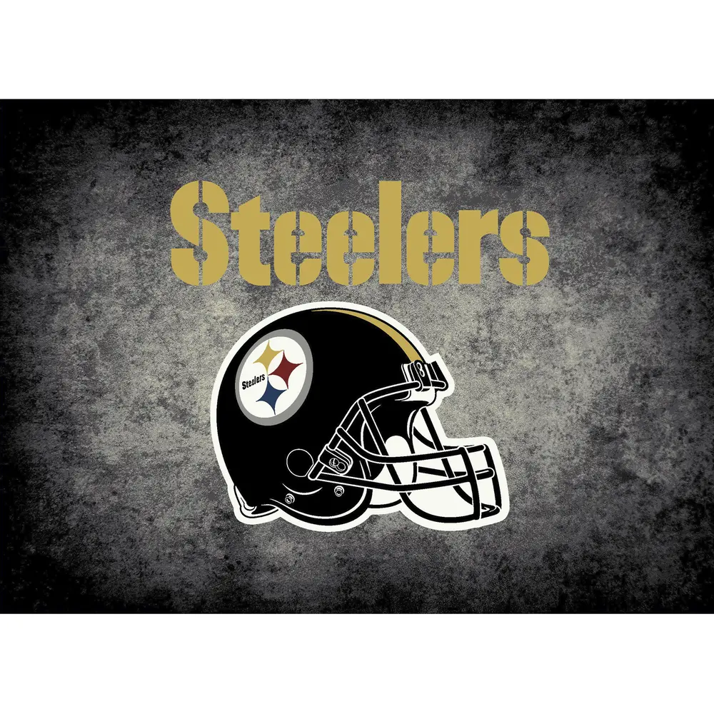 Pittsburgh Steelers 4x6 Distressed Rug