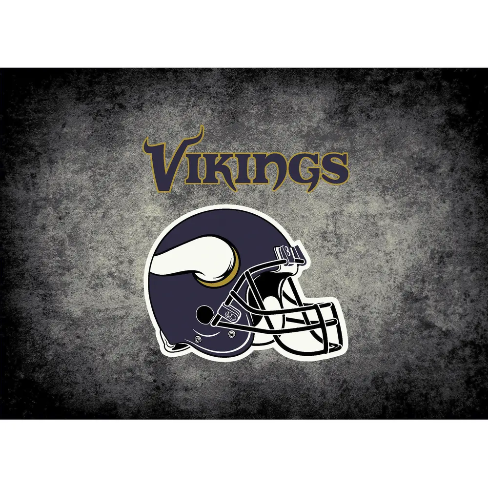 Minnesota Vikings 4x6 Distressed Rug