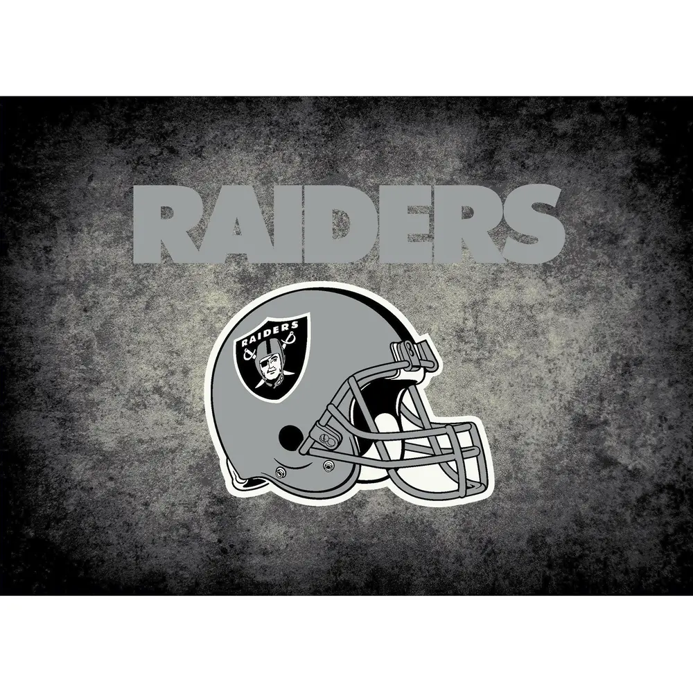 Las Vegas Raiders 4x6 Distressed Rug
