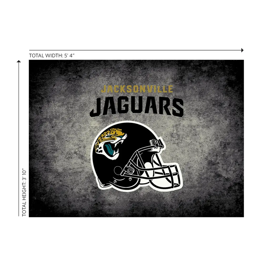 Jacksonville Jaguars 4x6 Distressed Rug