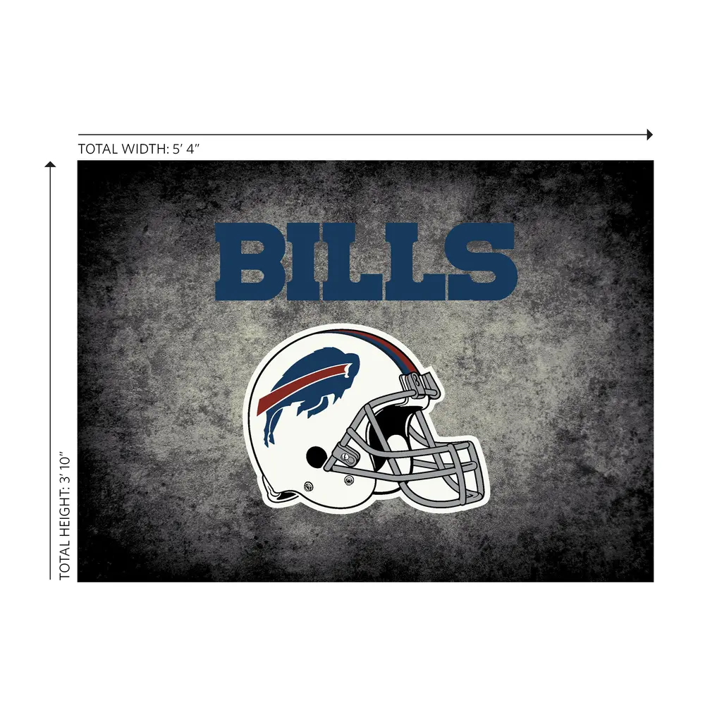 Buffalo Bills 4x6 Distressed Rug