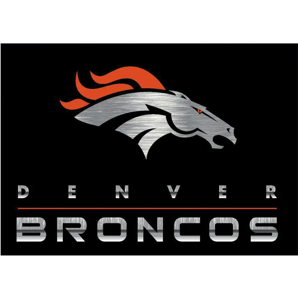 Denver Broncos 4x6 Chrome Rug