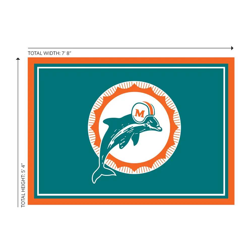 Vintage Miami Dolphins 6x8 Spirit Rug