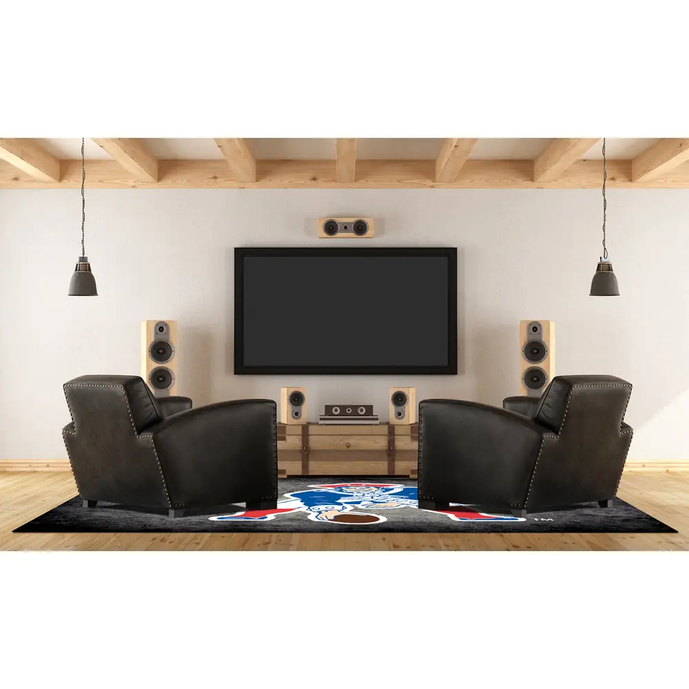 Vintage New England Patriots 6x8 Distressed Rug