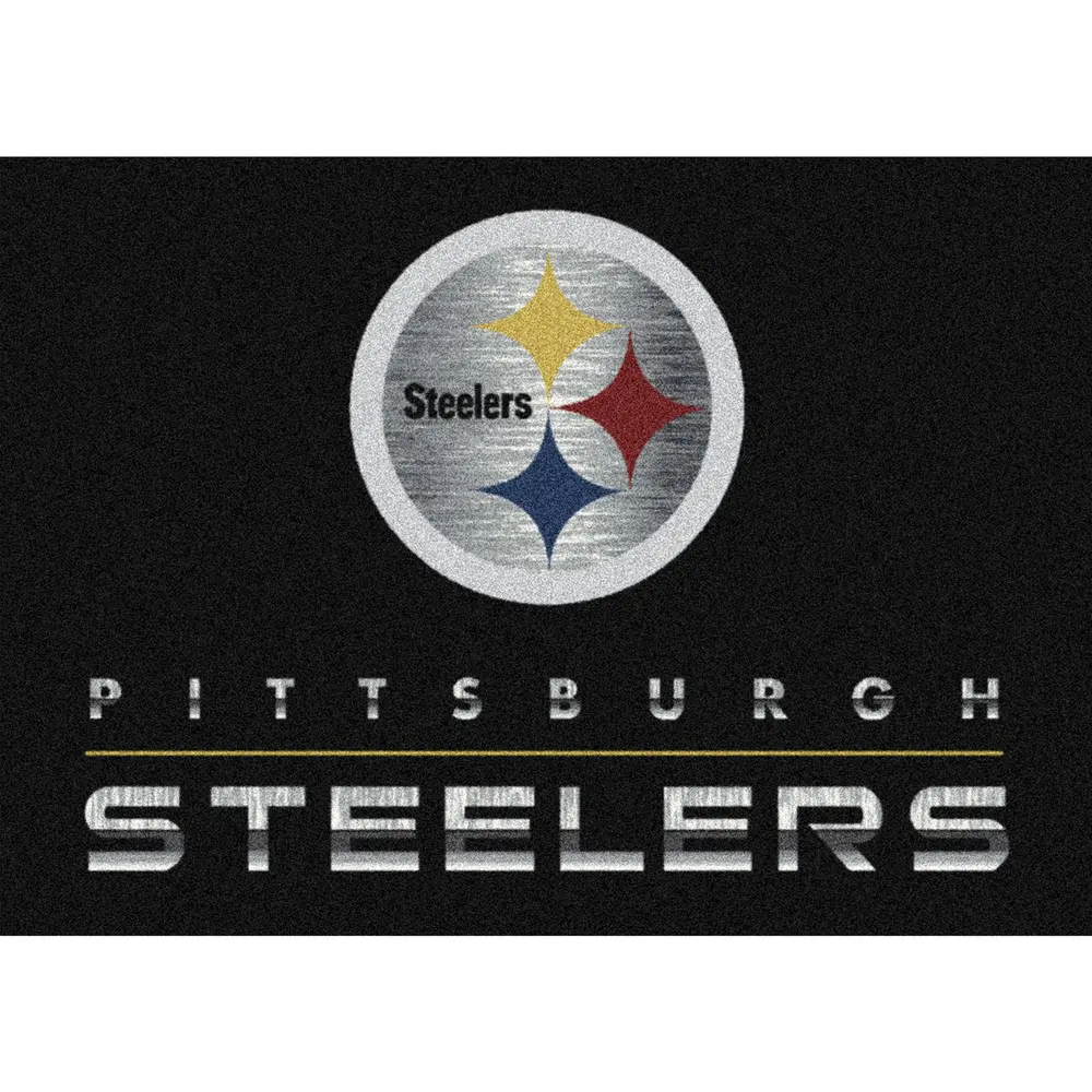 Pittsburgh Steelers 6x8 Chrome Rug