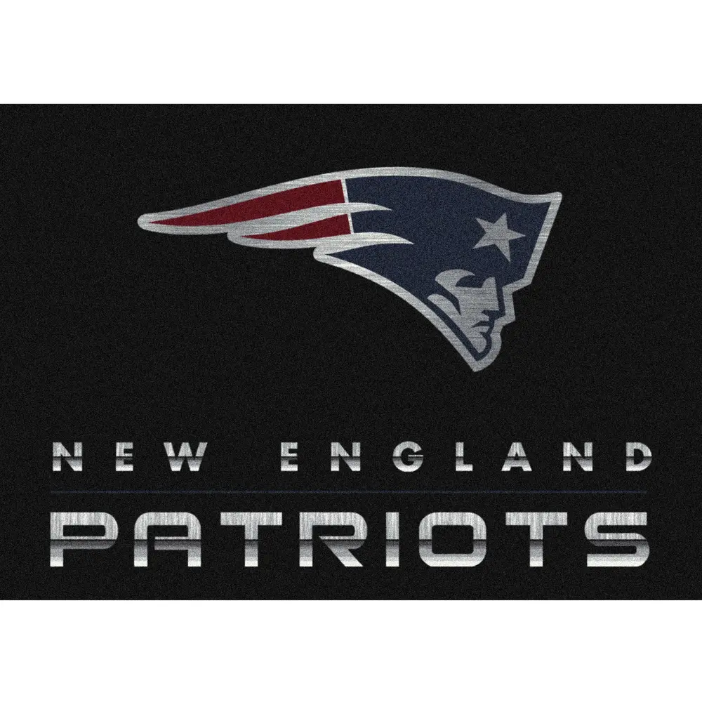 New England Patriots 6x8 Chrome Rug