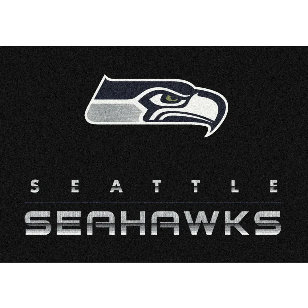 Seattle Seahawks 6x8 Chrome Rug