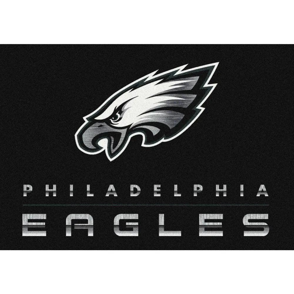 Philadelphia Eagles 6x8 Chrome Rug