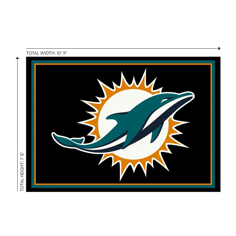 Miami Dolphins 8x11 Spirit Rug