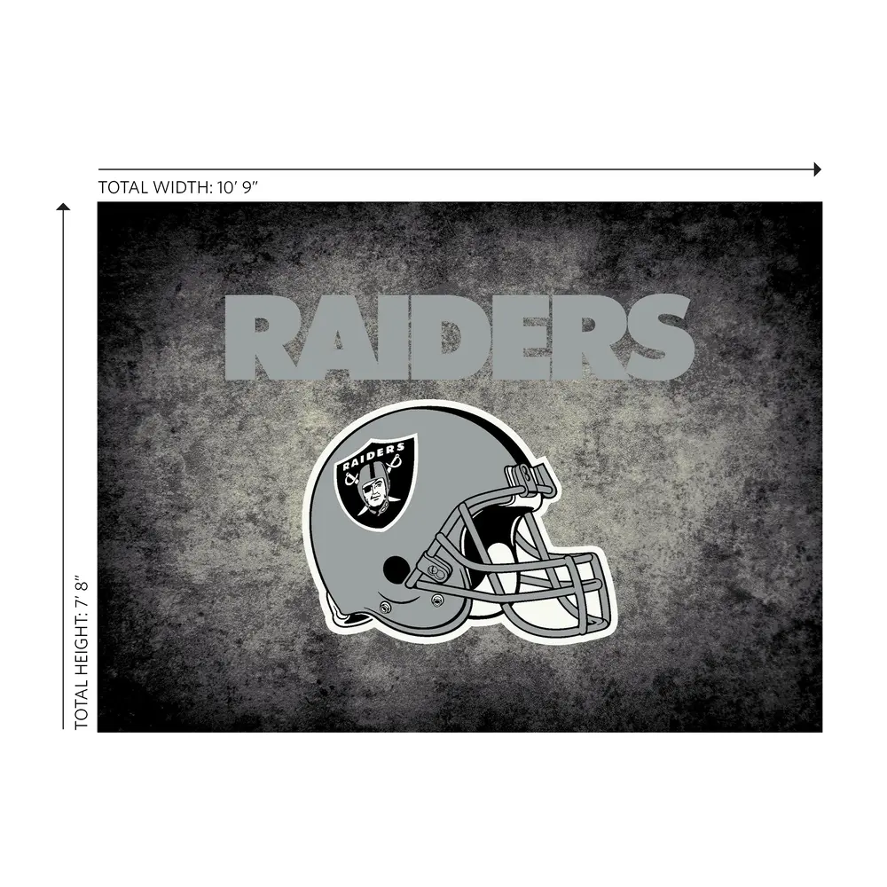 Las Vegas Raiders 8x11 Distressed Rug