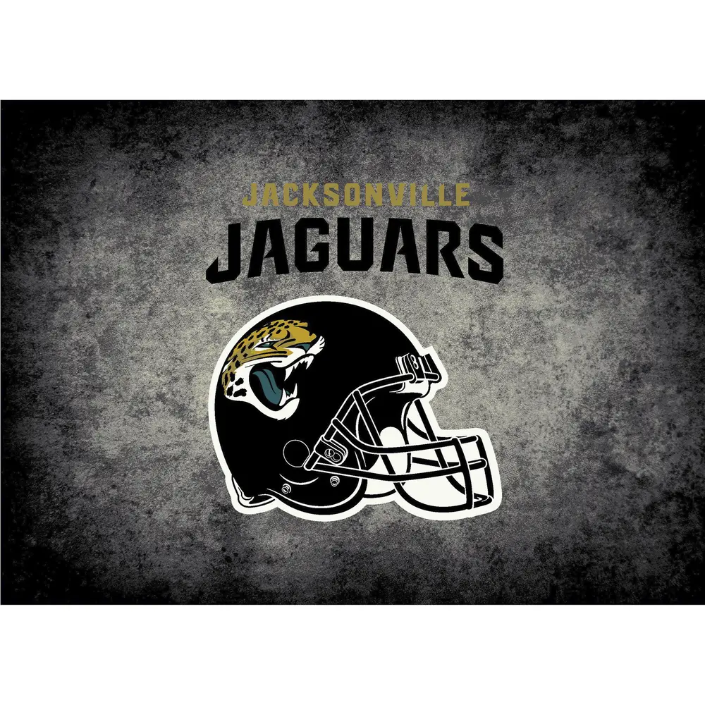 Jacksonville Jaguars 8x11 Distressed Rug