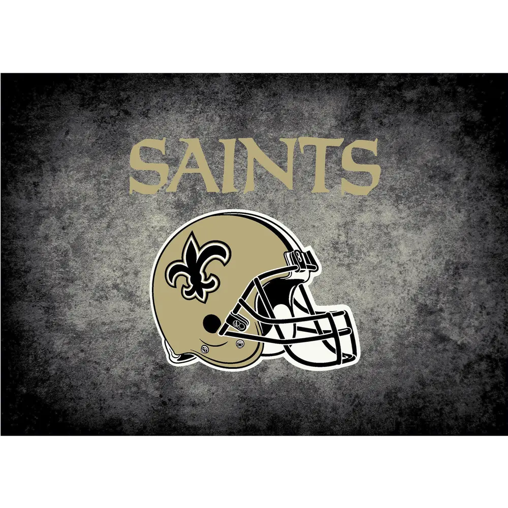 New Orleans Saints 8x11 Distressed Rug