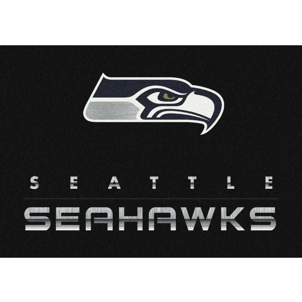 Seattle Seahawks 8x11 Chrome Rug