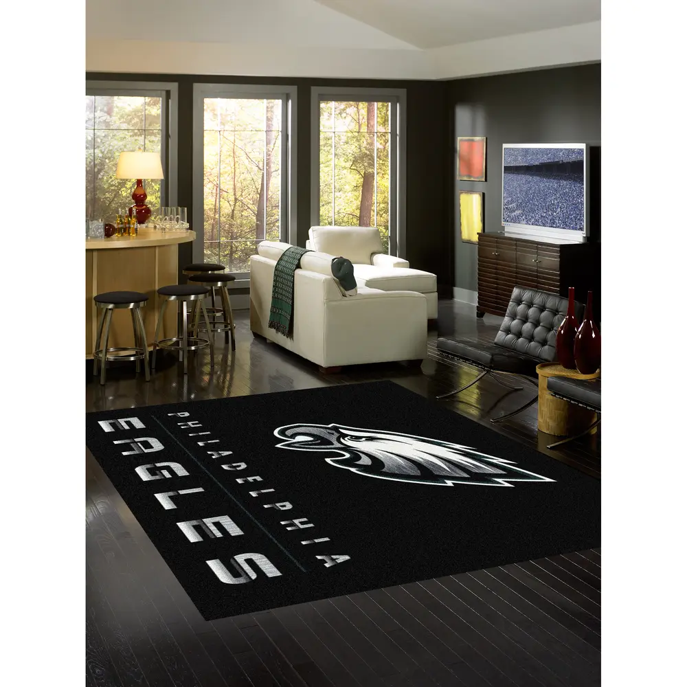 Philadelphia Eagles 8x11 Chrome Rug