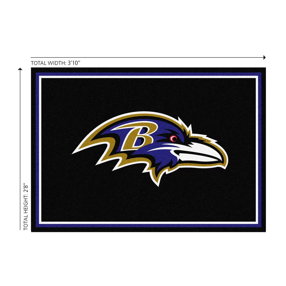 Baltimore Ravens 3x4  Area  Rug