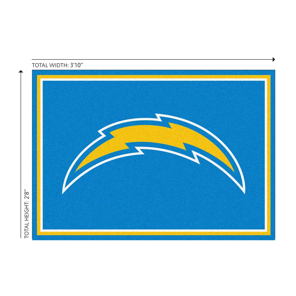 Los Angeles Chargers 3x4  Area  Rug