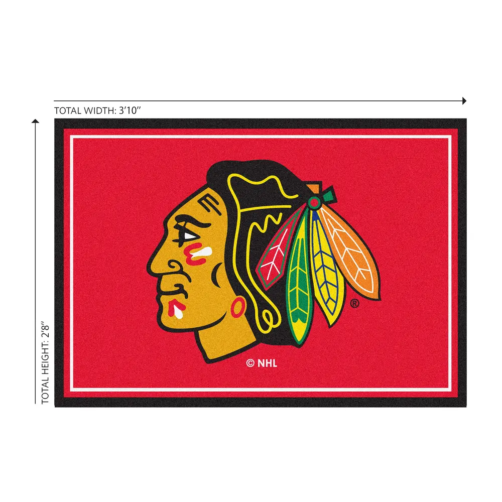 Chicago Blackhawks 3x4  Area  Rug
