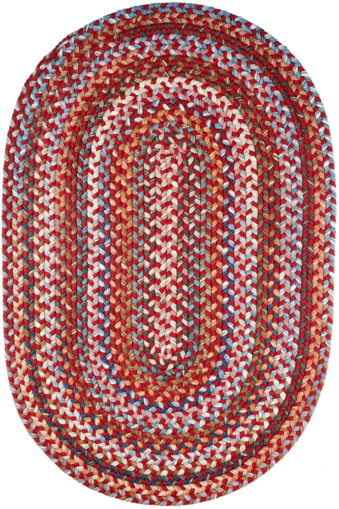Astoria Braided Area Rugs Red Velvet
