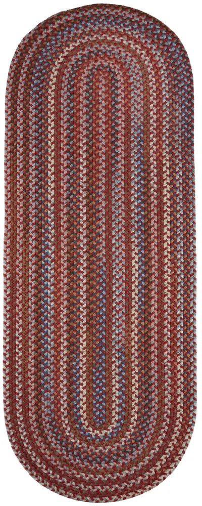 Astoria Braided Area Rugs Red Velvet