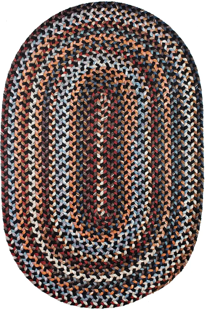 Astoria Braided Area Rugs Black Rock