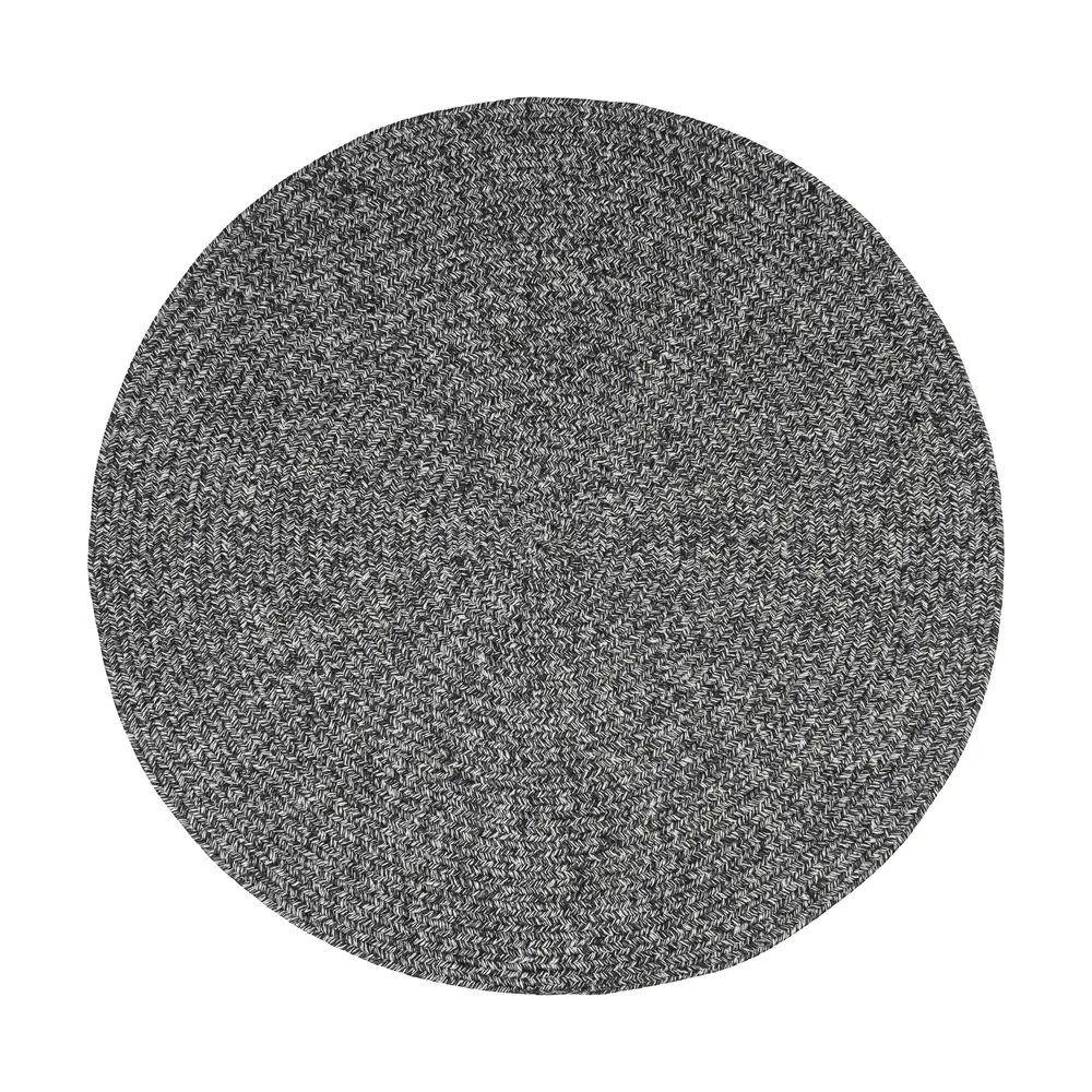 Elegance Braided Area Rugs Frosty Black