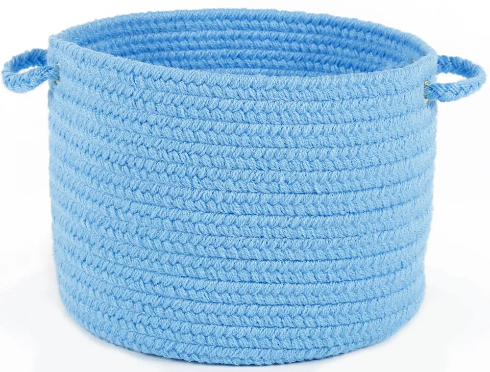 Happy Braids Braided Area Rugs Solid Aqua Blue