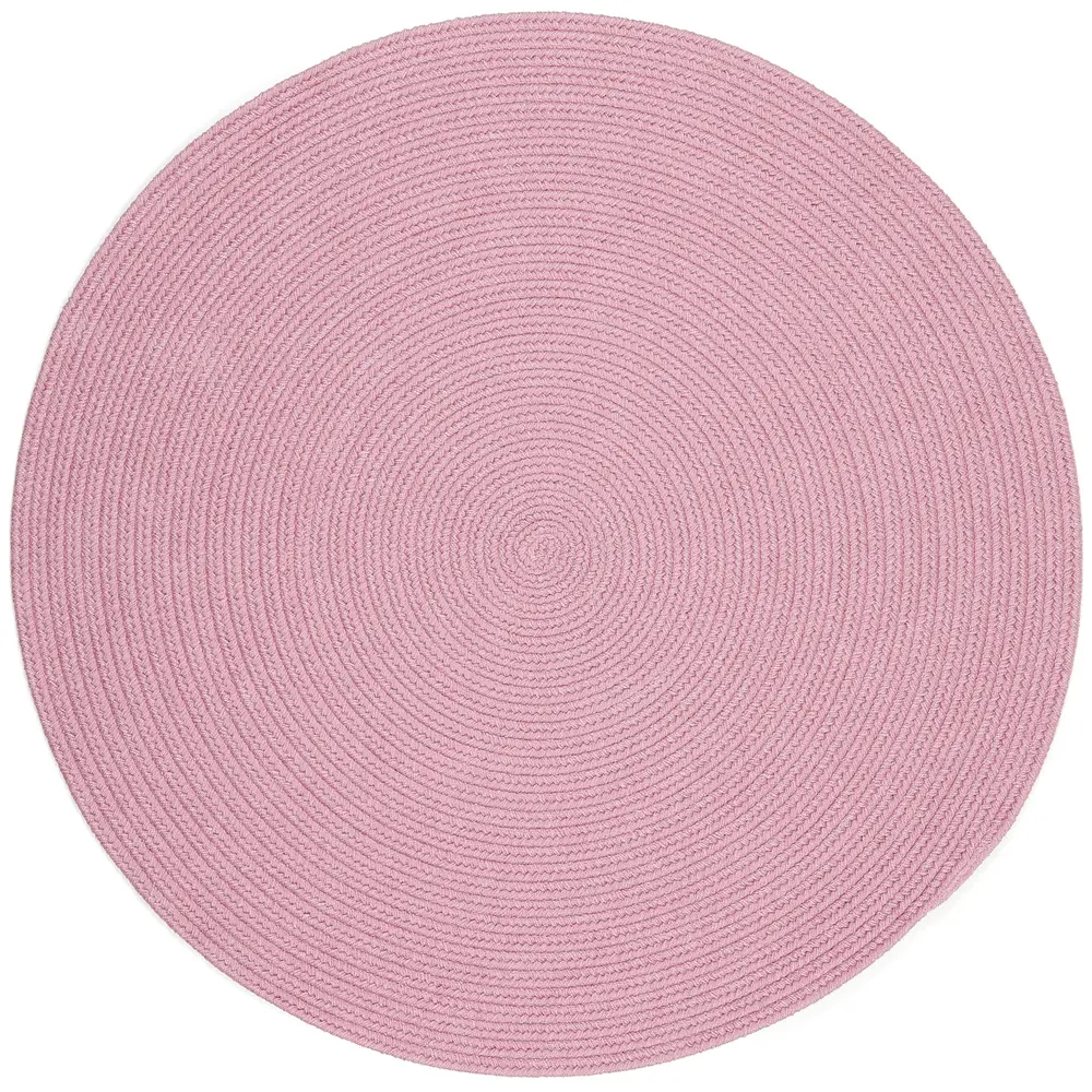 Happy Braids Braided Area Rugs Solid Pink