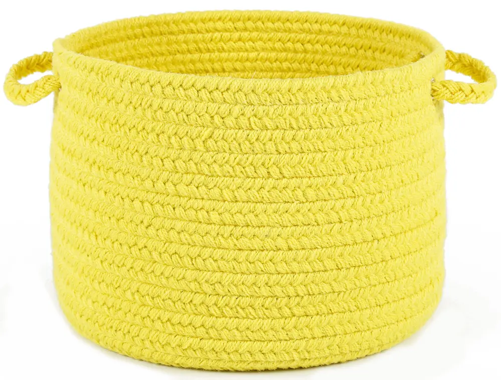 Happy Braids Braided Area Rugs Solid Yellow
