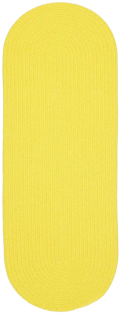Happy Braids Braided Area Rugs Solid Yellow