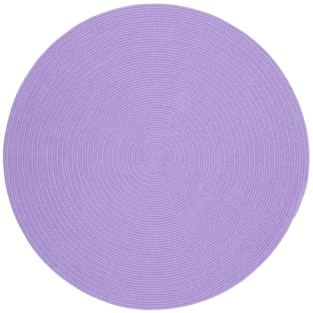 Happy Braids Braided Area Rugs Solid Violet
