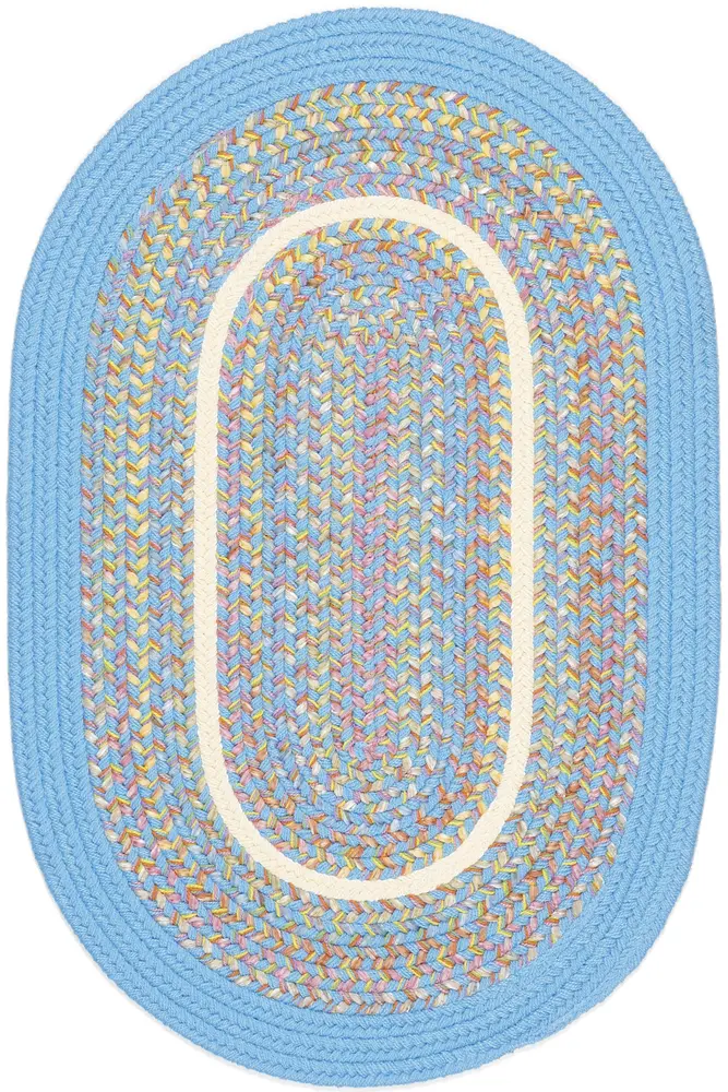 Kids' Isle Braided Area Rugs Aqua Blue