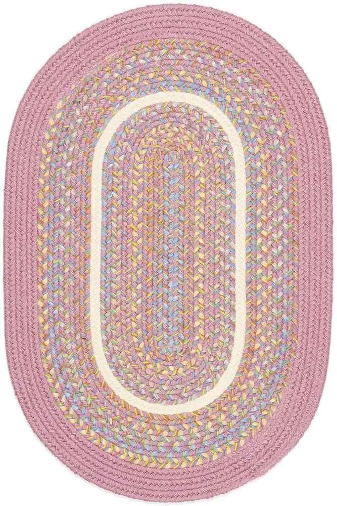 Kids' Isle Braided Area Rugs Pink