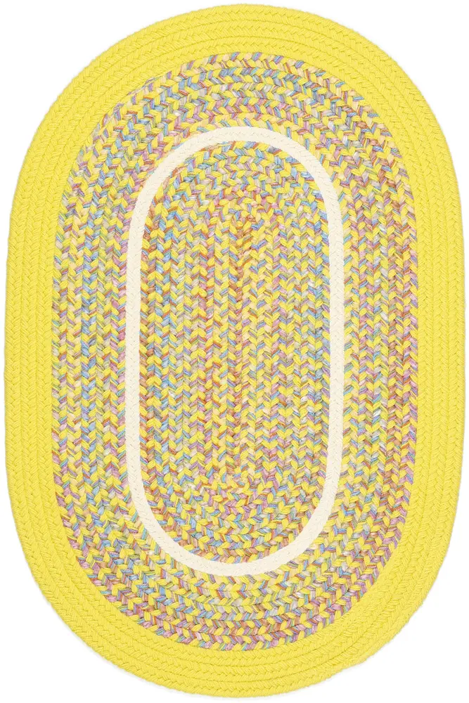 Kids' Isle Braided Area Rugs Yellow