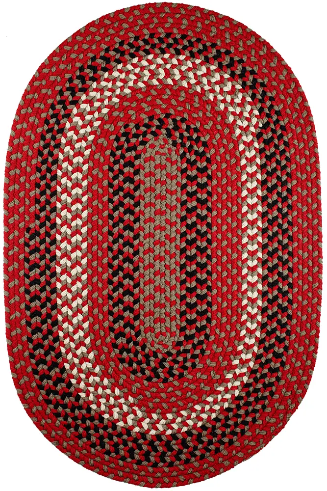 Manhattan Braided Area Rugs Red Brick