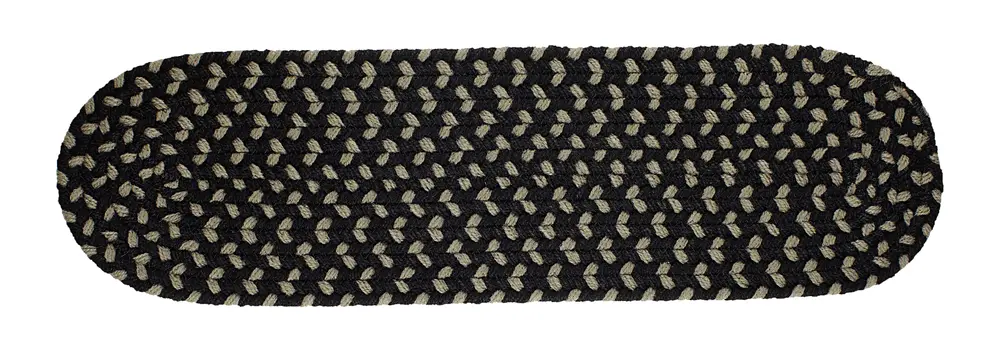 Manhattan Braided Area Rugs Black Satin