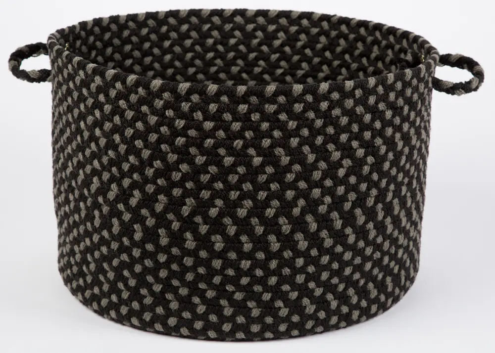 Manhattan Braided Area Rugs Black Satin