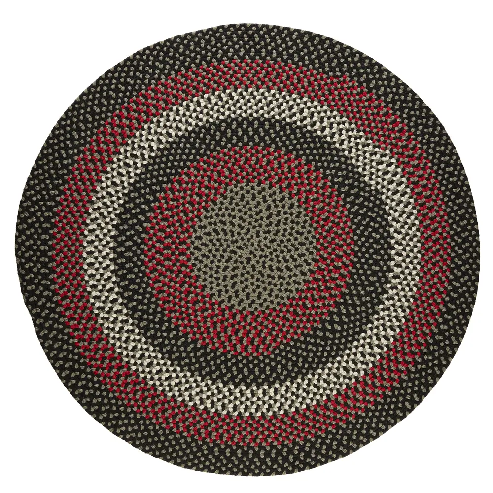 Manhattan Braided Area Rugs Black Satin