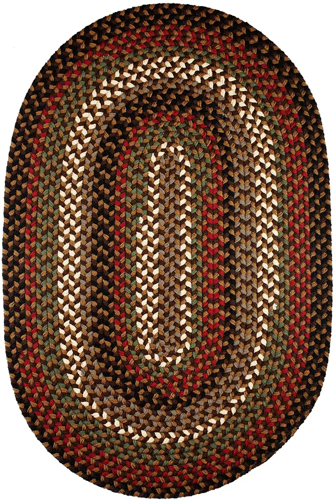Mayflower Braided Area Rugs Brown Fudge
