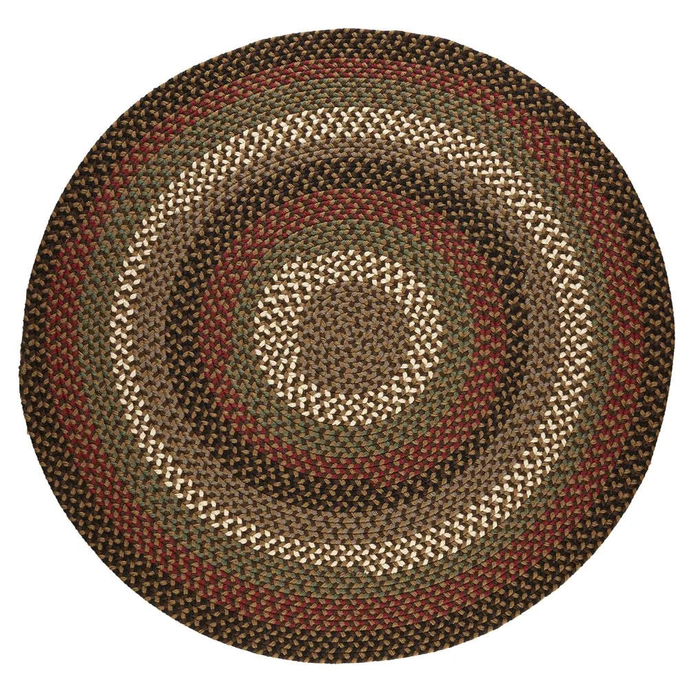 Mayflower Braided Area Rugs Brown Fudge