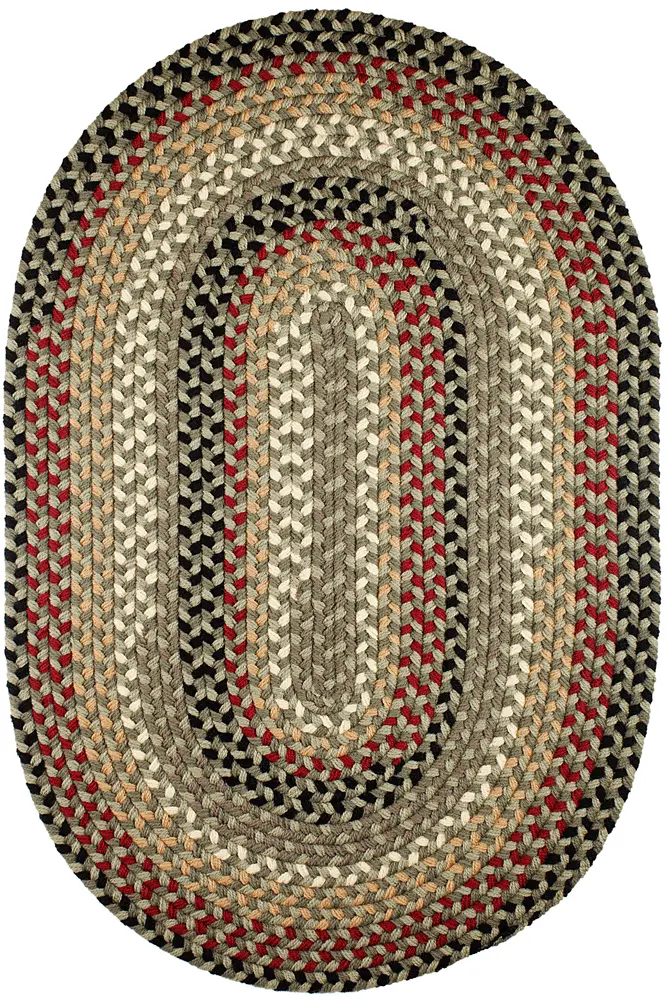 Mayflower Braided Area Rugs Forest Green