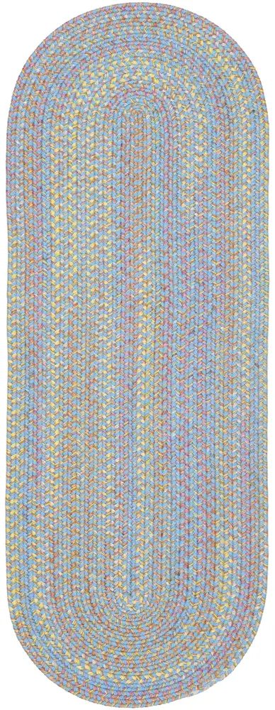 Playtime Braided Area Rugs Aqua Blue